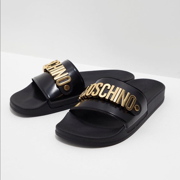 mens moschino sliders